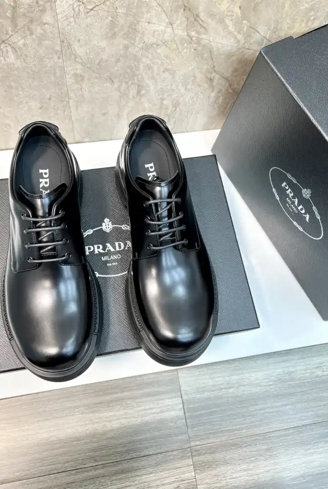 hype Prada Leather Shoes