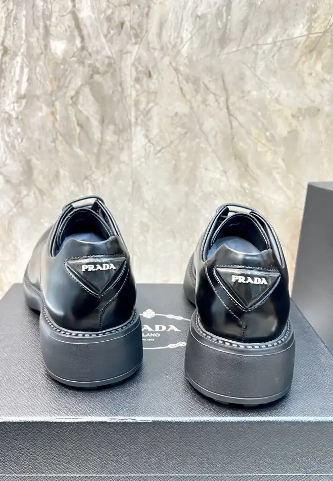 hype Prada Leather Shoes