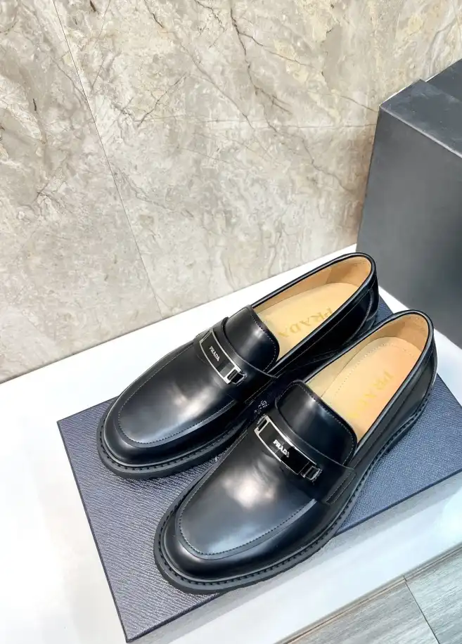 hype Prada Leather Shoes