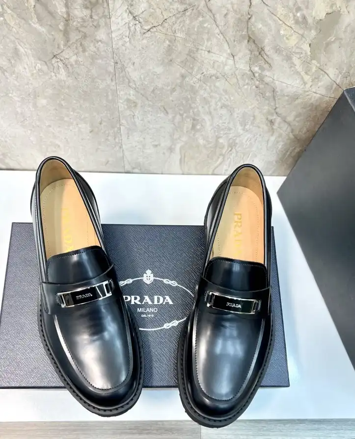 hype Prada Leather Shoes