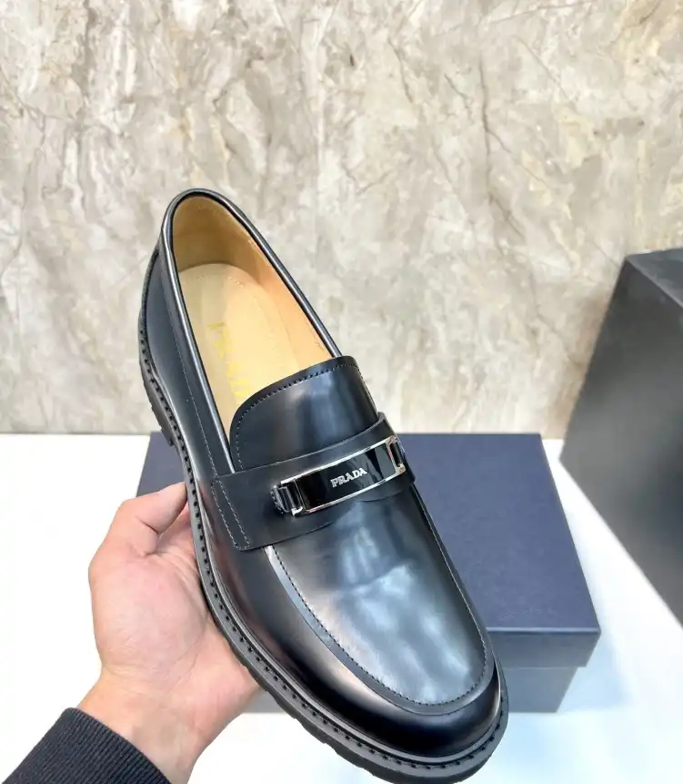 hype Prada Leather Shoes