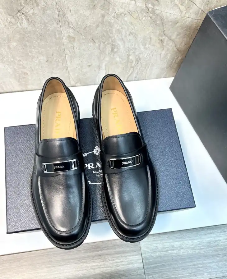 hype Prada Leather Shoes