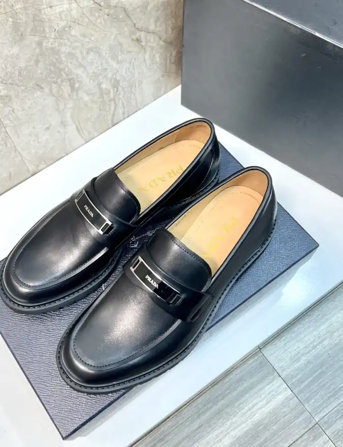 hype Prada Leather Shoes