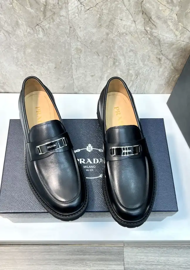 hype Prada Leather Shoes