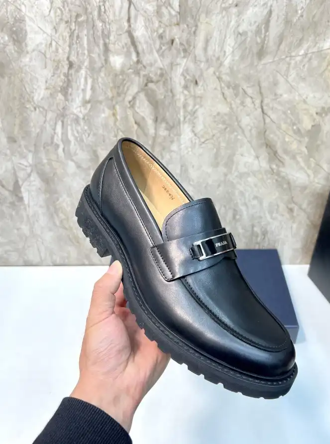 hype Prada Leather Shoes