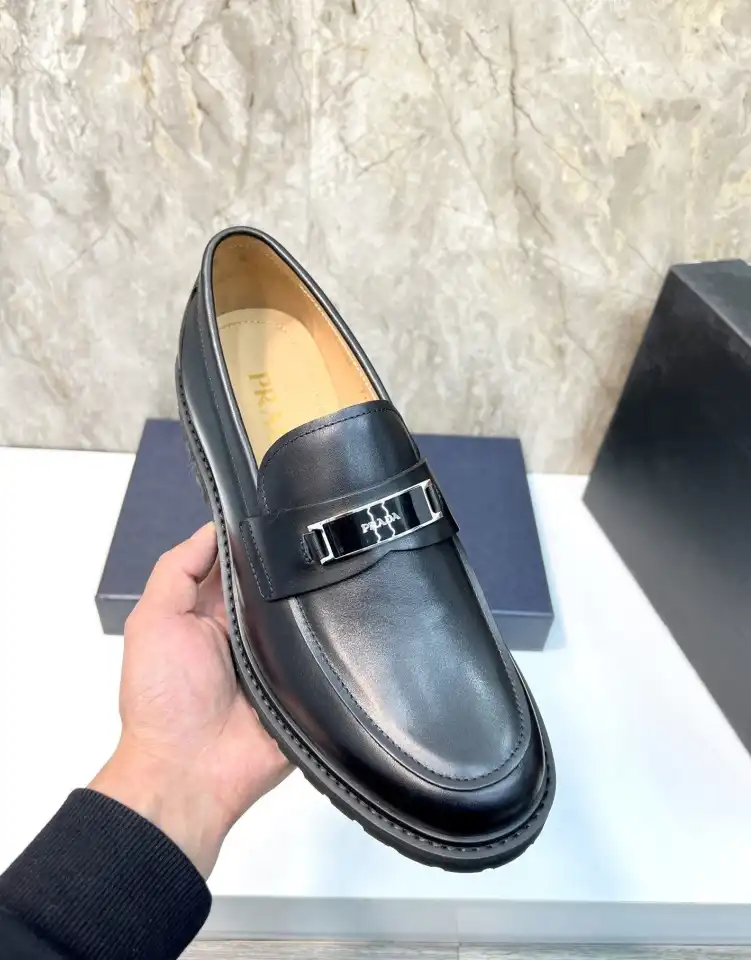 hype Prada Leather Shoes