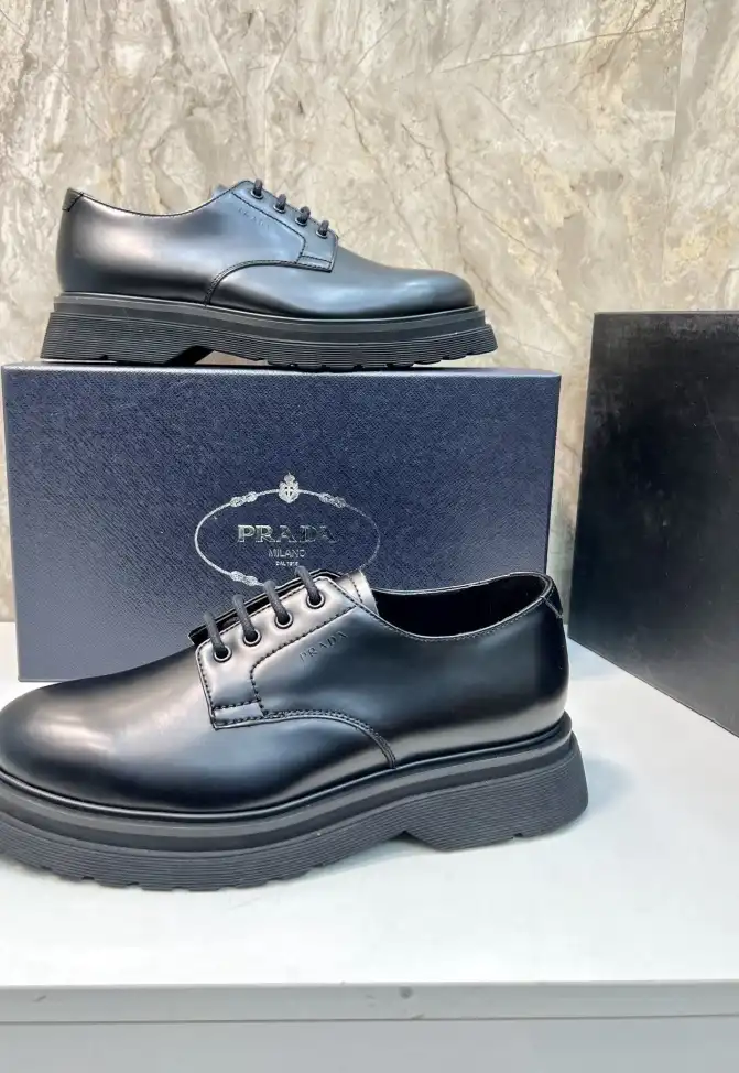 hype Prada Leather Shoes