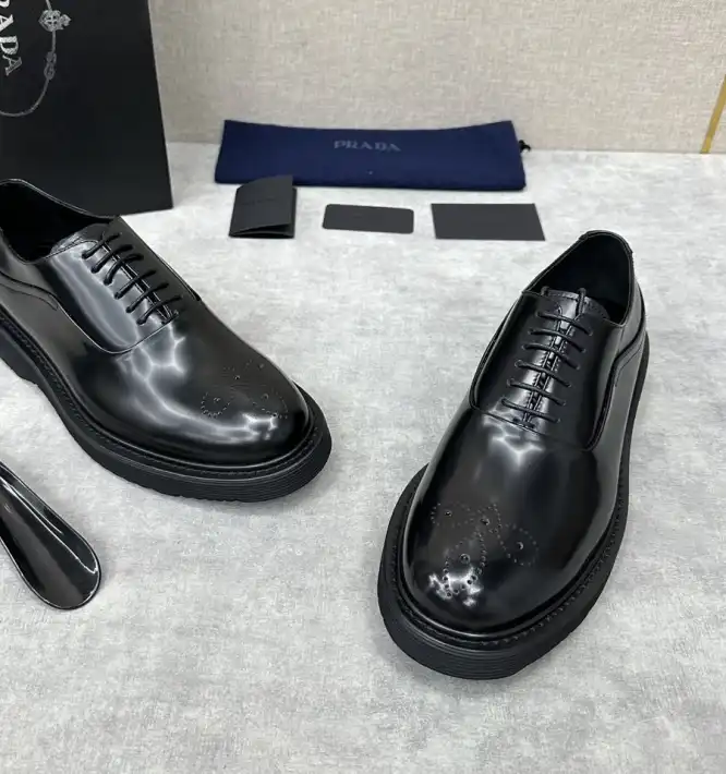 hype Prada Leather Shoes