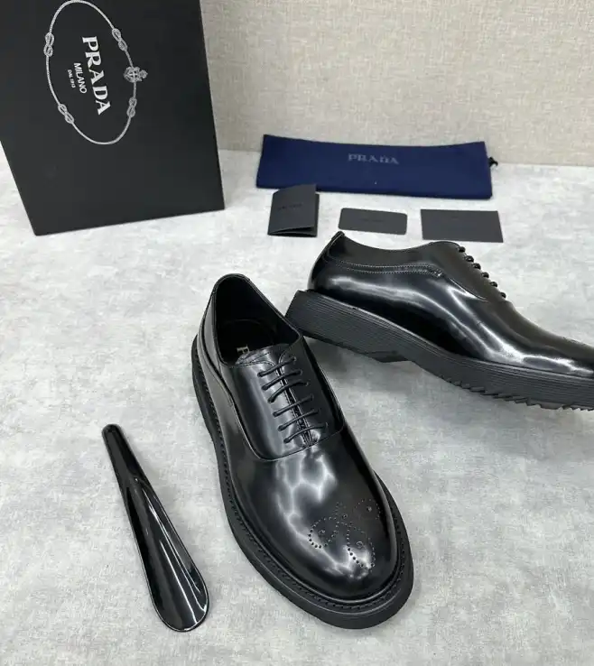 hype Prada Leather Shoes