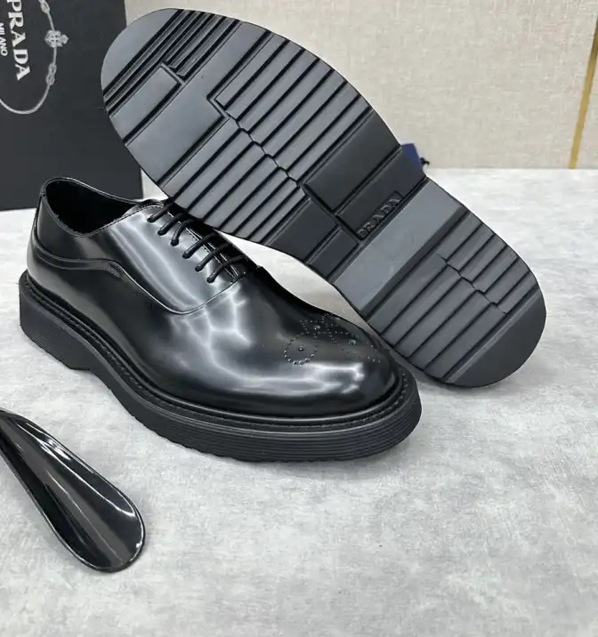 hype Prada Leather Shoes