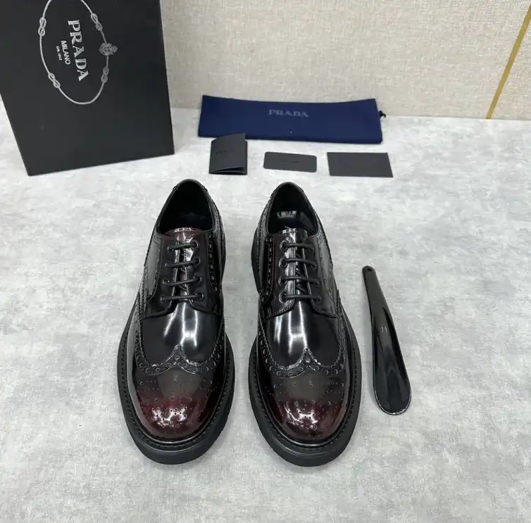 hype Prada Leather Shoes