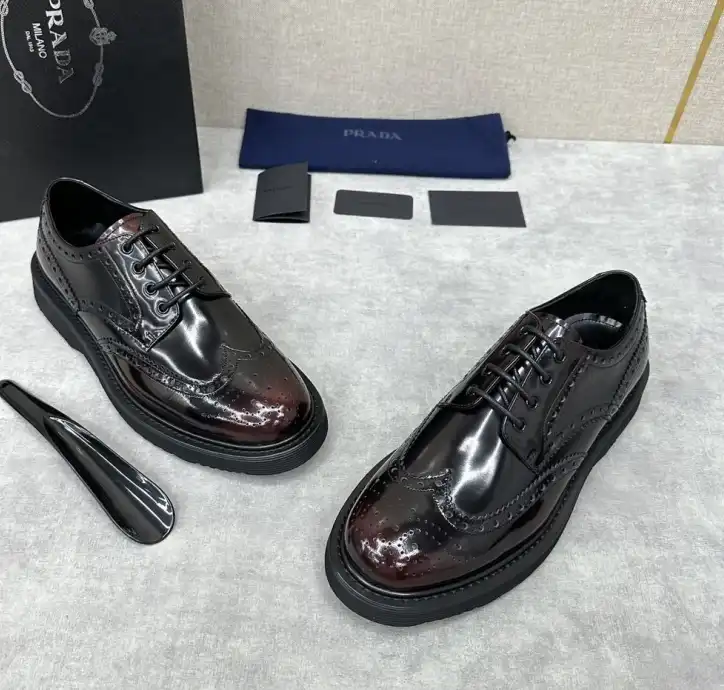 hype Prada Leather Shoes