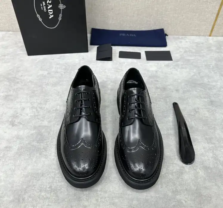 hype Prada Leather Shoes