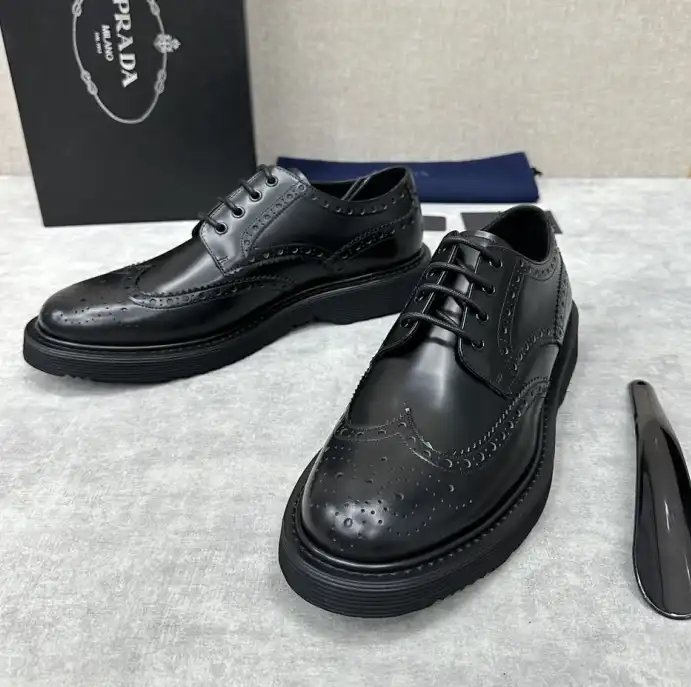 hype Prada Leather Shoes