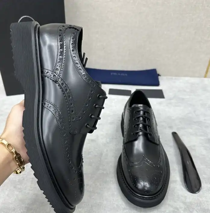 hype Prada Leather Shoes