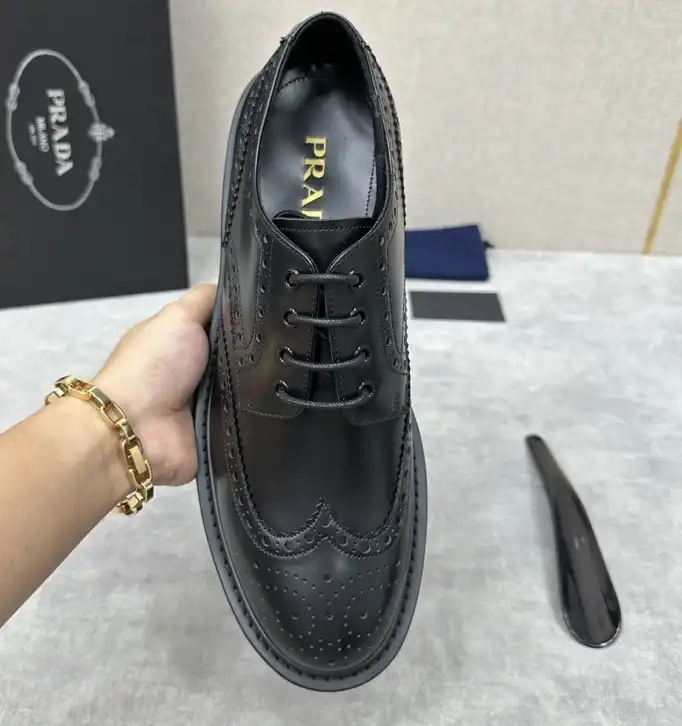 hype Prada Leather Shoes