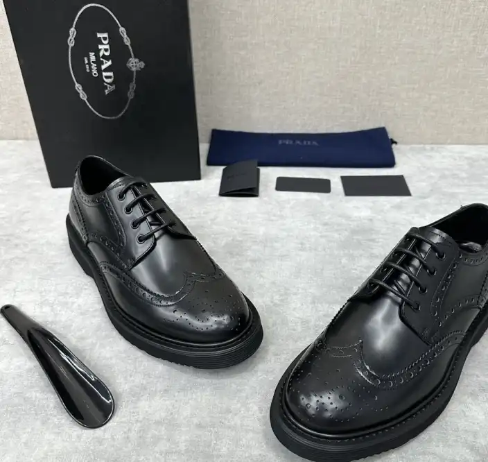 hype Prada Leather Shoes