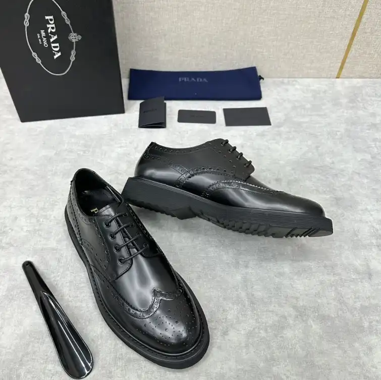 hype Prada Leather Shoes