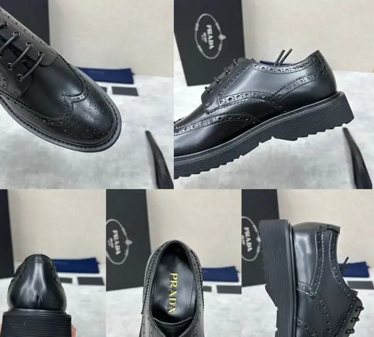 hype Prada Leather Shoes