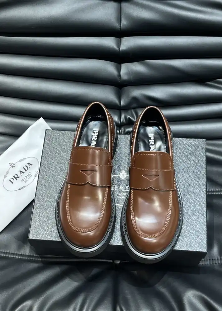 hype Prada Leather Shoes