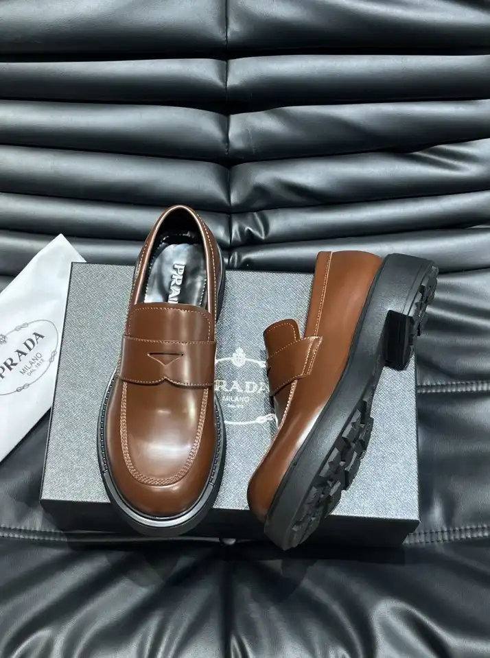 hype Prada Leather Shoes