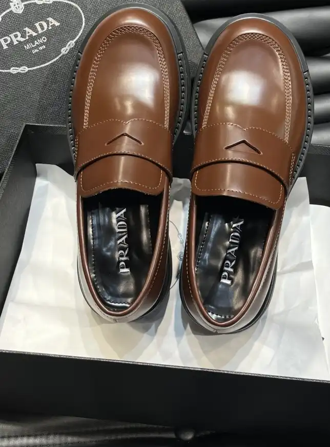 hype Prada Leather Shoes