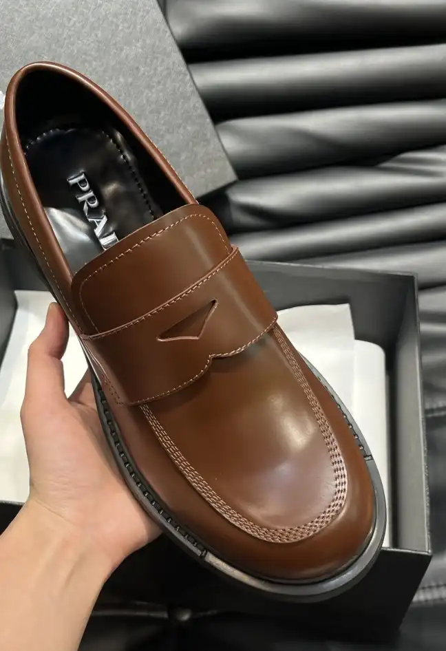 hype Prada Leather Shoes