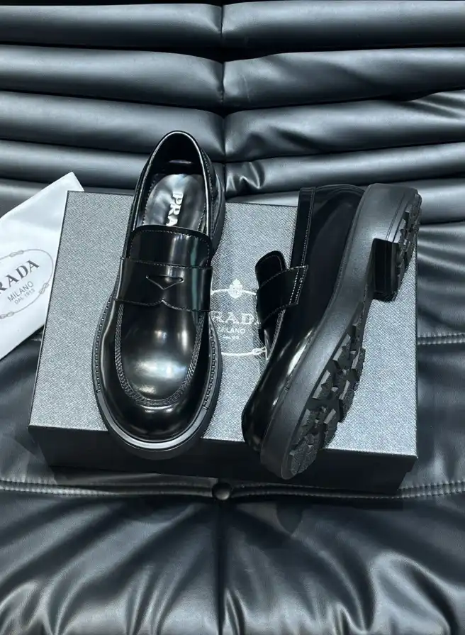 hype Prada Leather Shoes