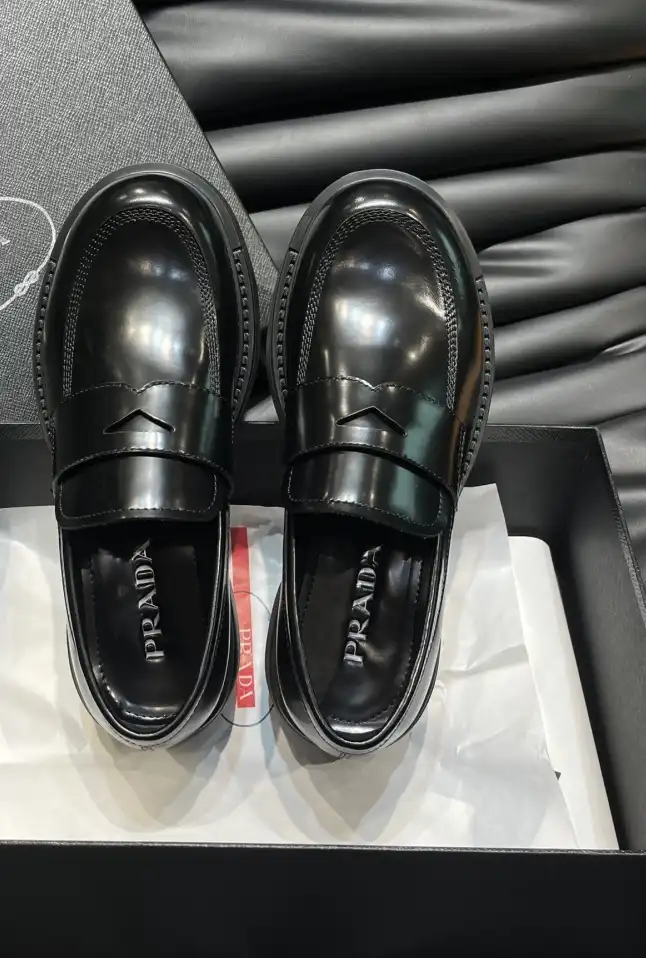 hype Prada Leather Shoes