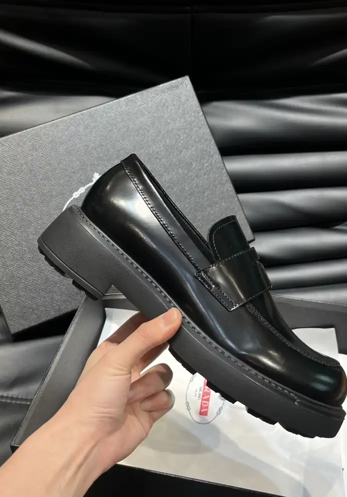 hype Prada Leather Shoes