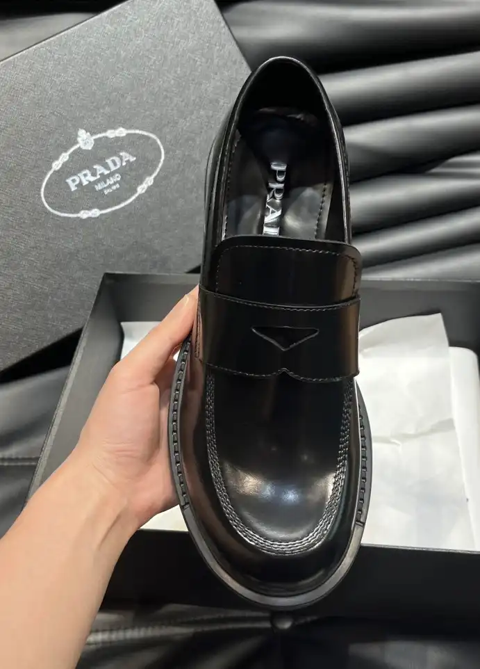 hype Prada Leather Shoes