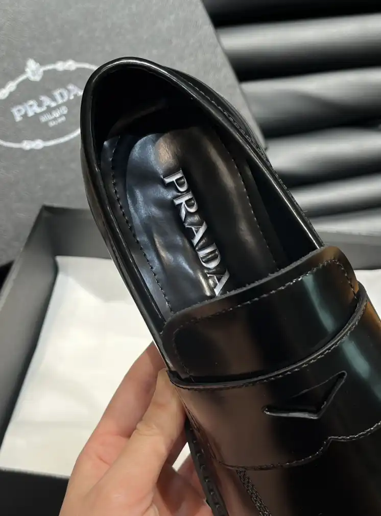 hype Prada Leather Shoes