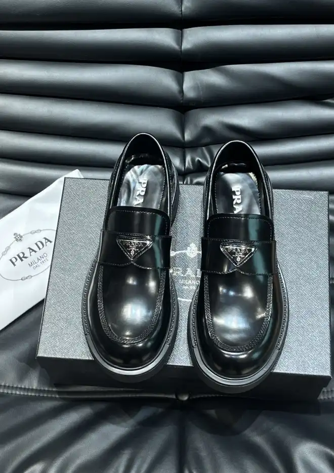 hype Prada Leather Shoes