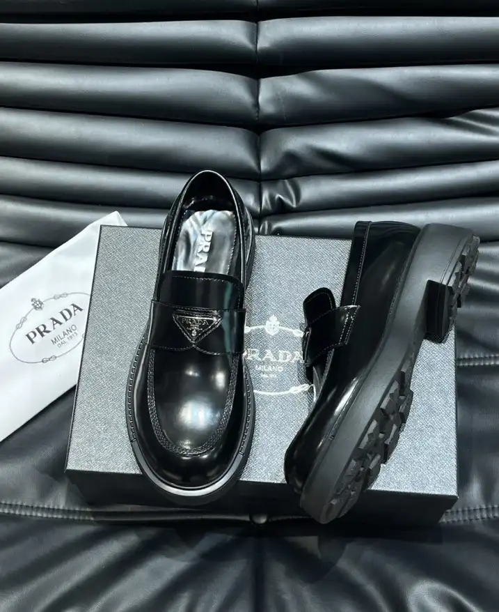 hype Prada Leather Shoes