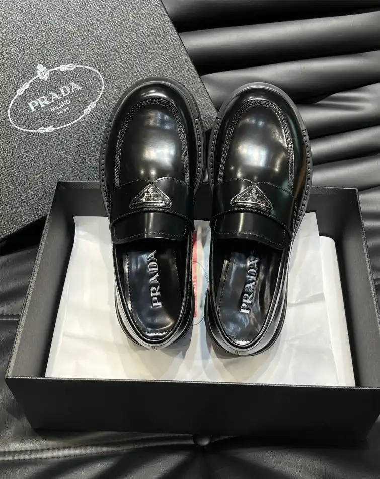 hype Prada Leather Shoes