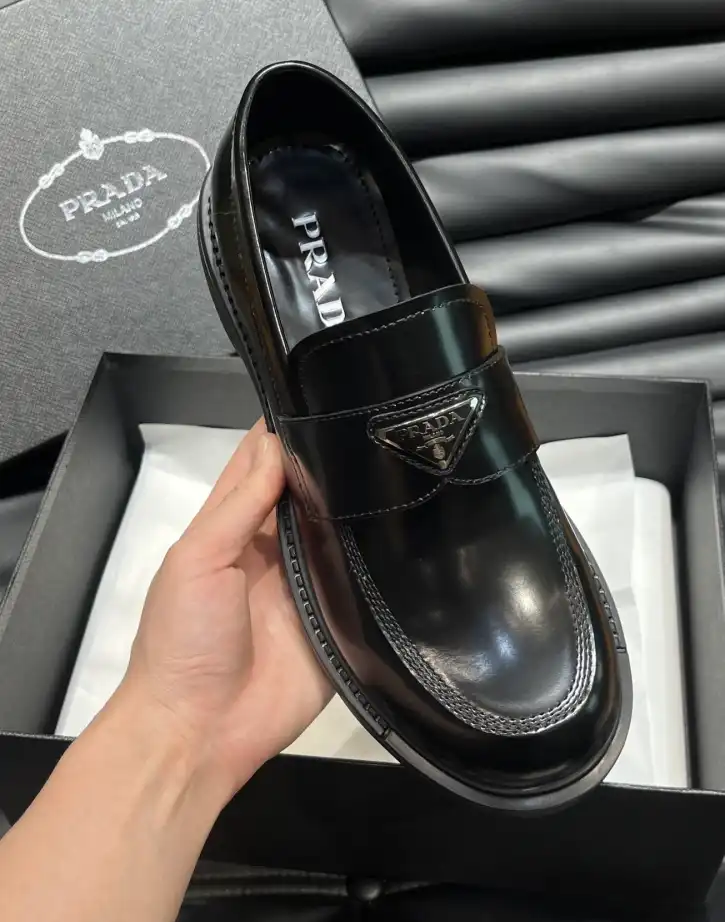 hype Prada Leather Shoes