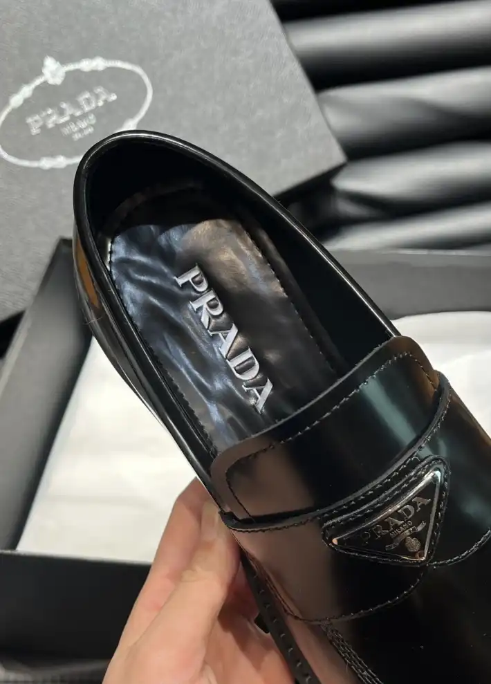 hype Prada Leather Shoes