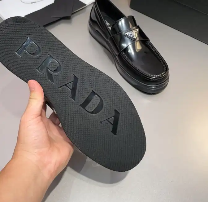 hype Prada Leather Shoes