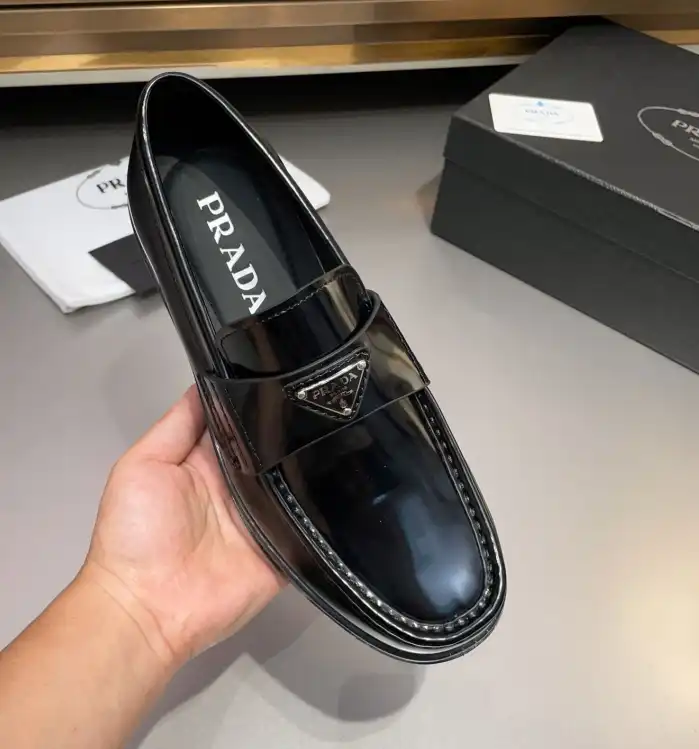 hype Prada Leather Shoes