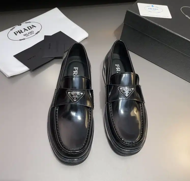 hype Prada Leather Shoes