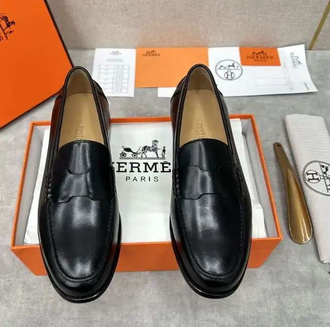 hype Hermes Leather Shoes