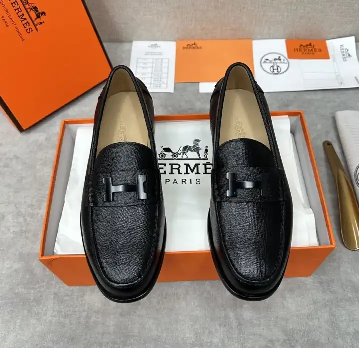 hype Hermes Leather Shoes