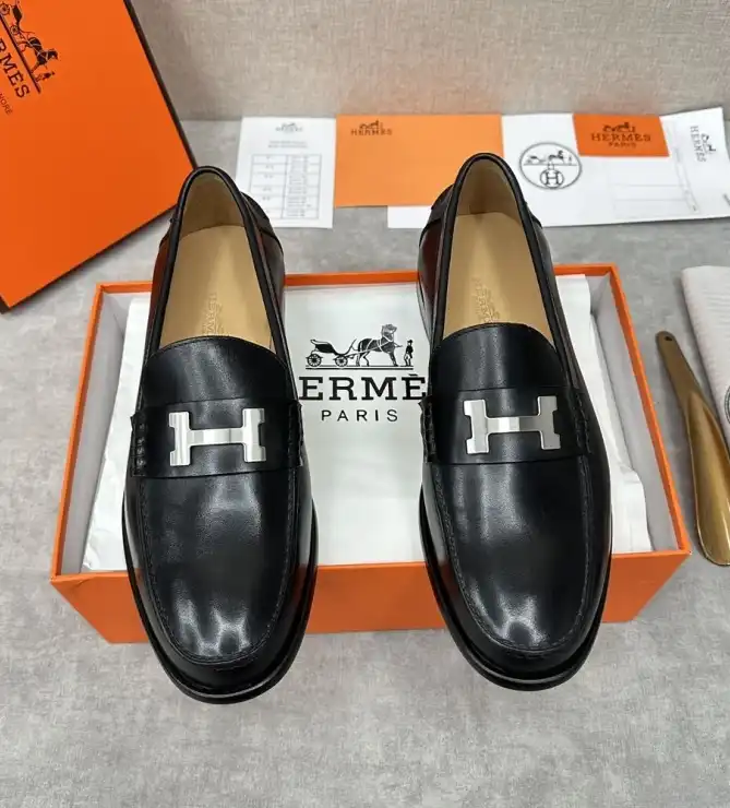 hype Hermes Leather Shoes