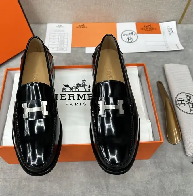 hype Hermes Leather Shoes