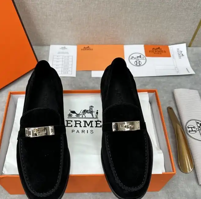 hype Hermes Leather Shoes