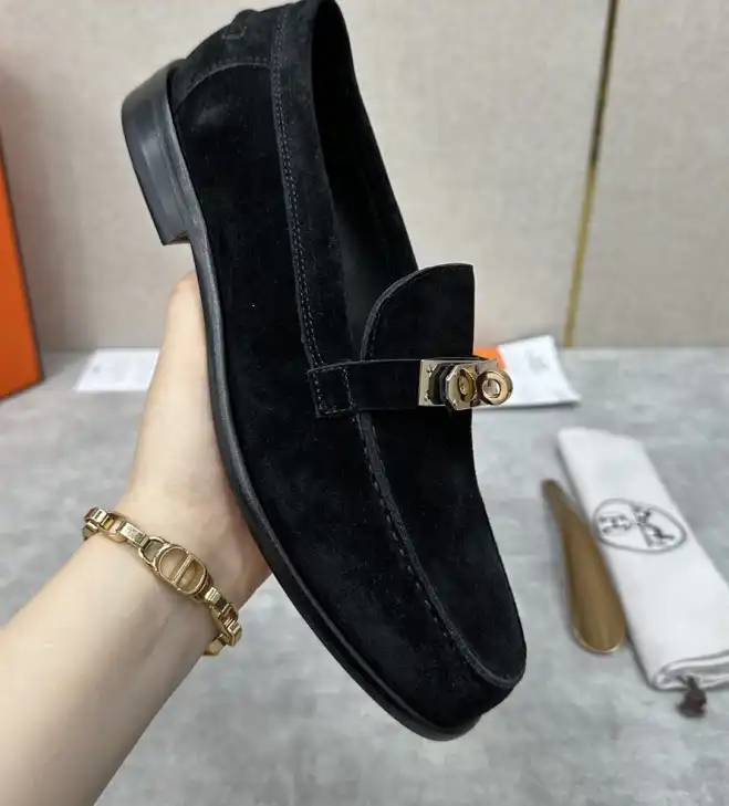 hype Hermes Leather Shoes