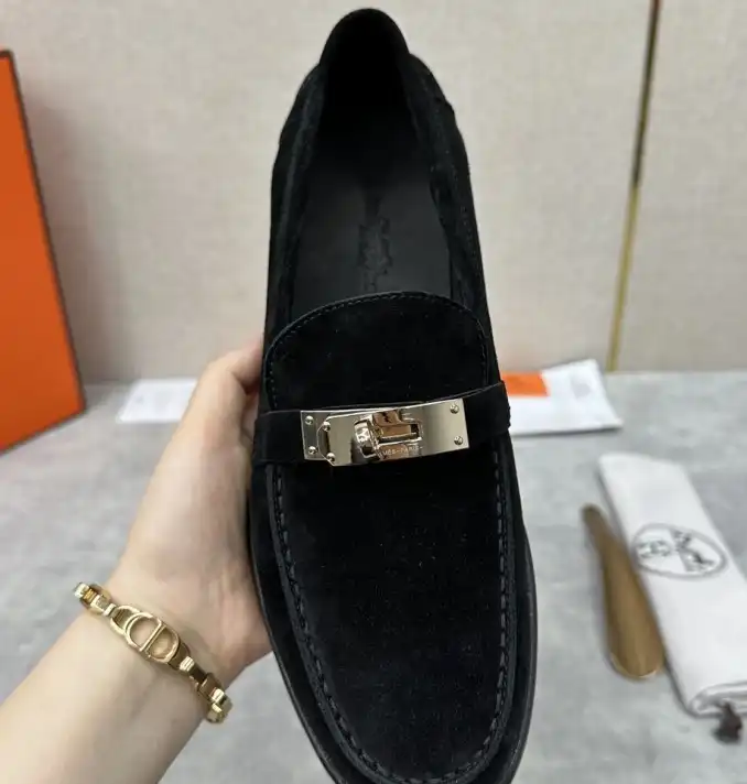 hype Hermes Leather Shoes