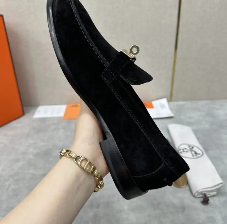 hype Hermes Leather Shoes