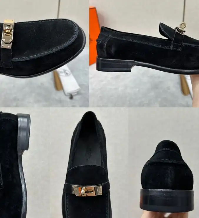 hype Hermes Leather Shoes