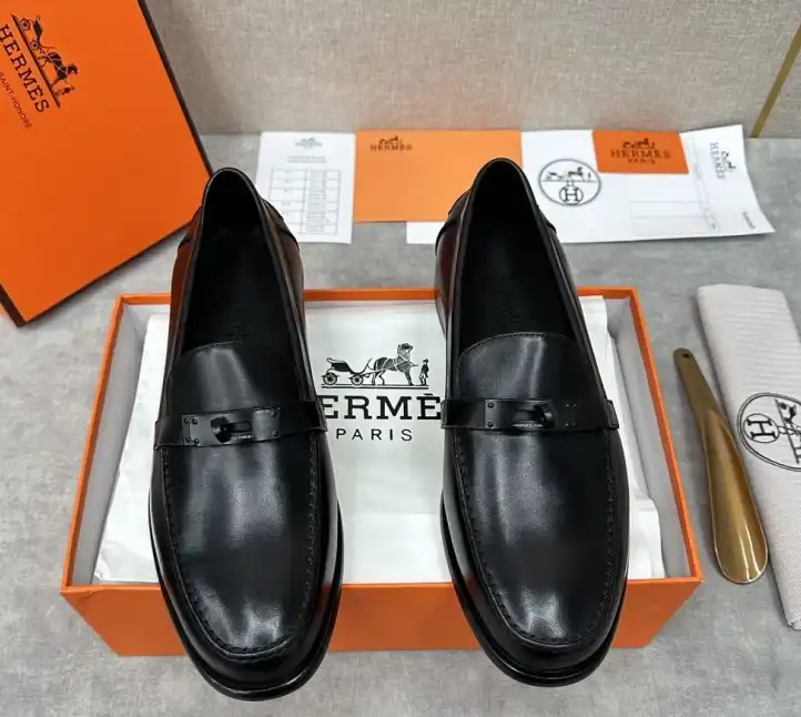 hype Hermes Leather Shoes